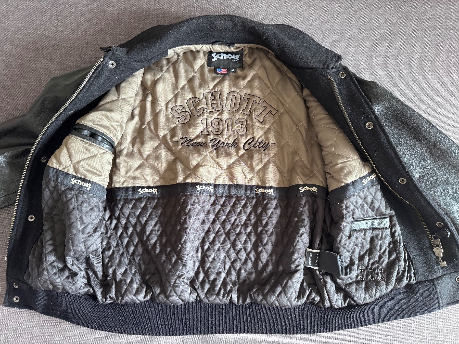 Schott Vestes: Schott Teddy Jacke – D'occasion à Oberrüti par HotRod1932 3