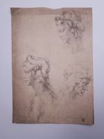 Alter Kunstdruck - Michelangelos Zeichnungen -