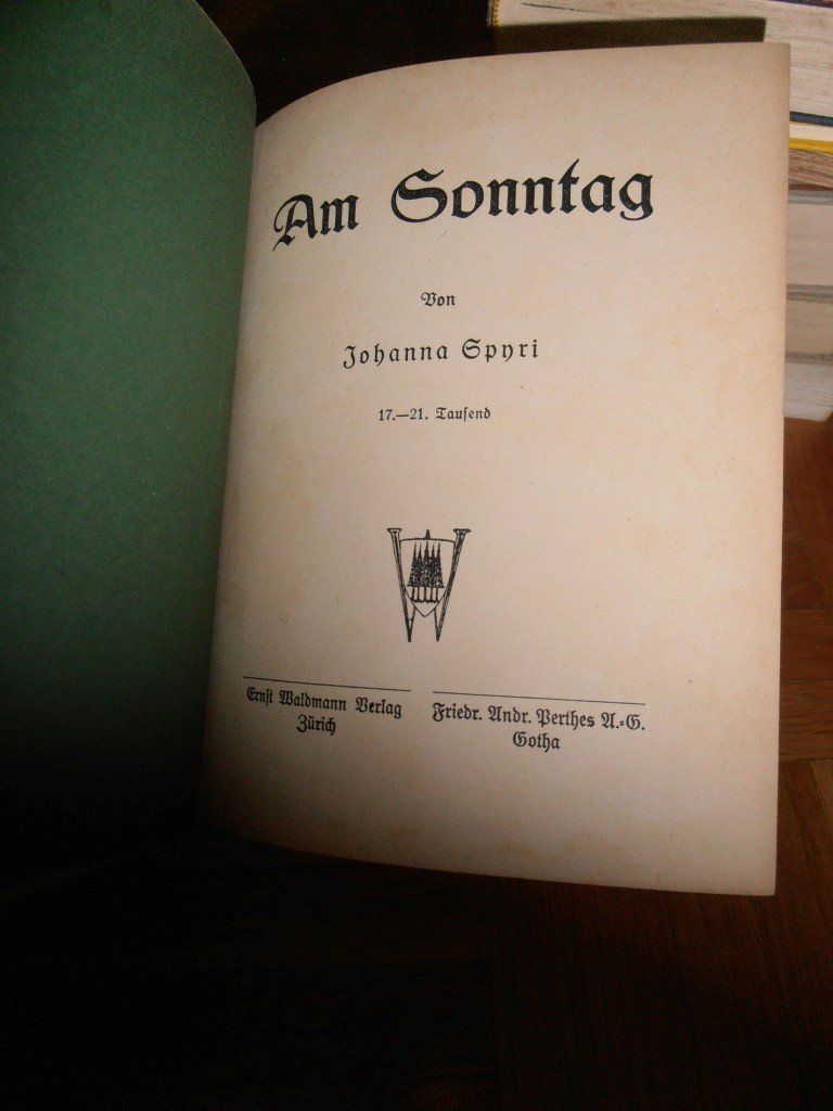 Libri: Johanna Spyri - Am Sonntag – Usato da Zürich venduto da rudirentier 1