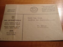 Brief 1936, amtlich, Eidg. Luftschutzstelle Bern, o Bern