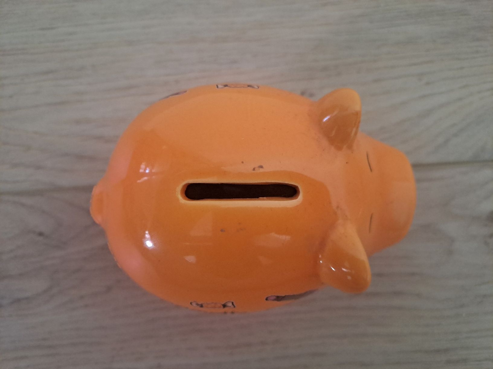 Tirelires: Tirelire cochon orange décorée – D'occasion à Aigle par chl_29wp 1