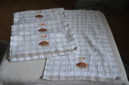 4 STUCK SERVIETTE DE BAIN  - 4X  CM 47X26 - NEU