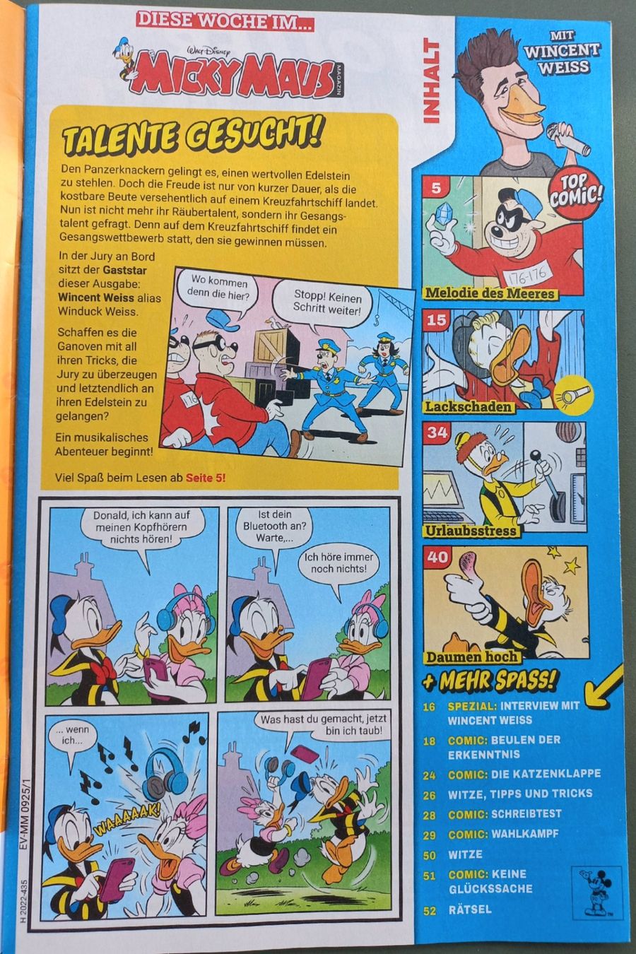 Fumetti: Comic - Micky Maus MM09 - Die Melodie des Meeres – Usato da Niederuzwil venduto da lubimaja 1