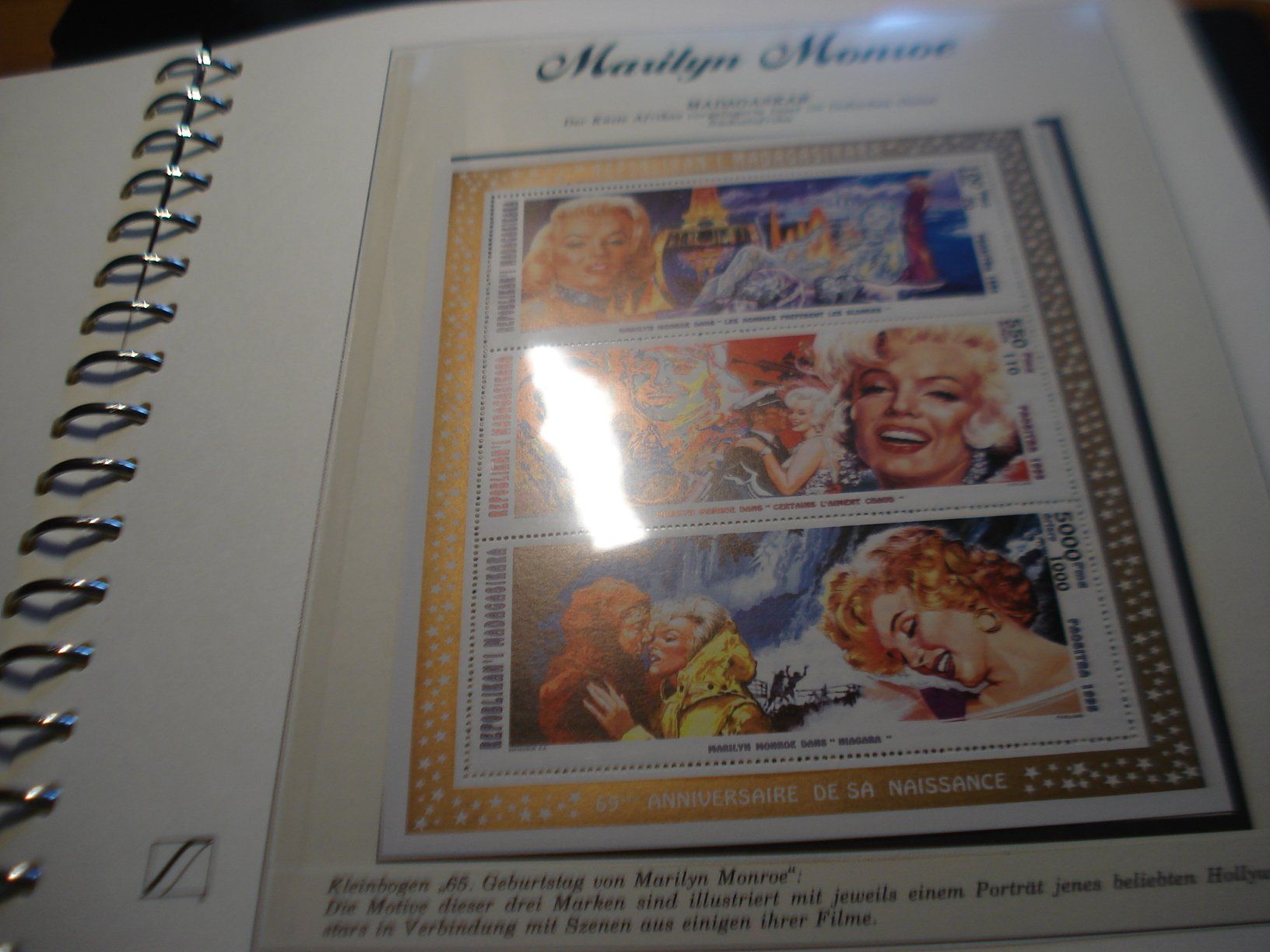 Tutti i francobolli: Madagaskar, Set Marylin Monroe, 5 Blocks + Satz ** – Usato da Niederwil AG venduto da morostahu 5
