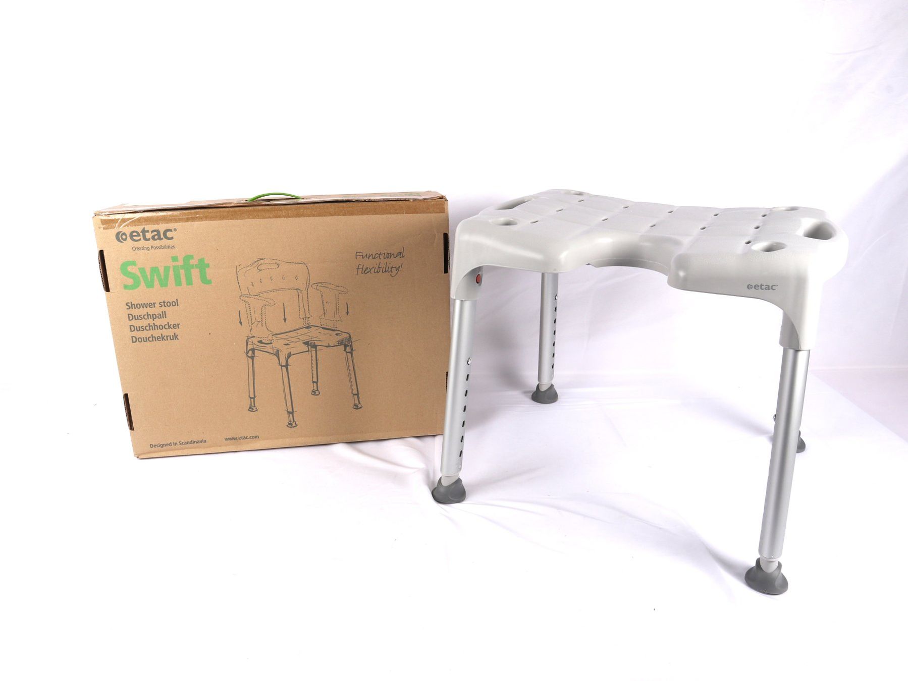 Sgabelli: ETAC Swift Duschhocker – Nuovo e nell'imballaggio originale da Steinen venduto da Restwert_Steinen