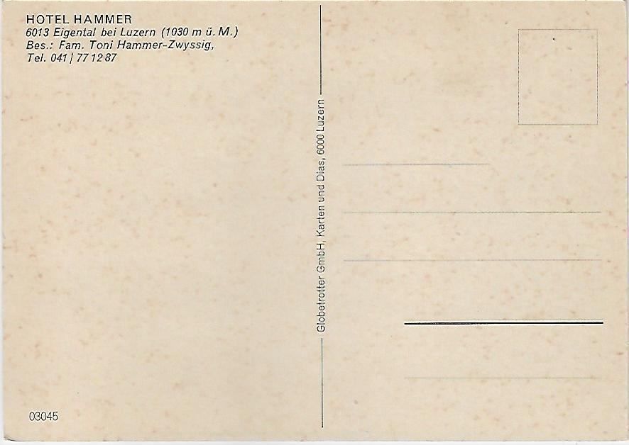 Bons: Hotel Hammer - Eigental bei Luzern – Antique à Ettingen par Kartenplanet 1