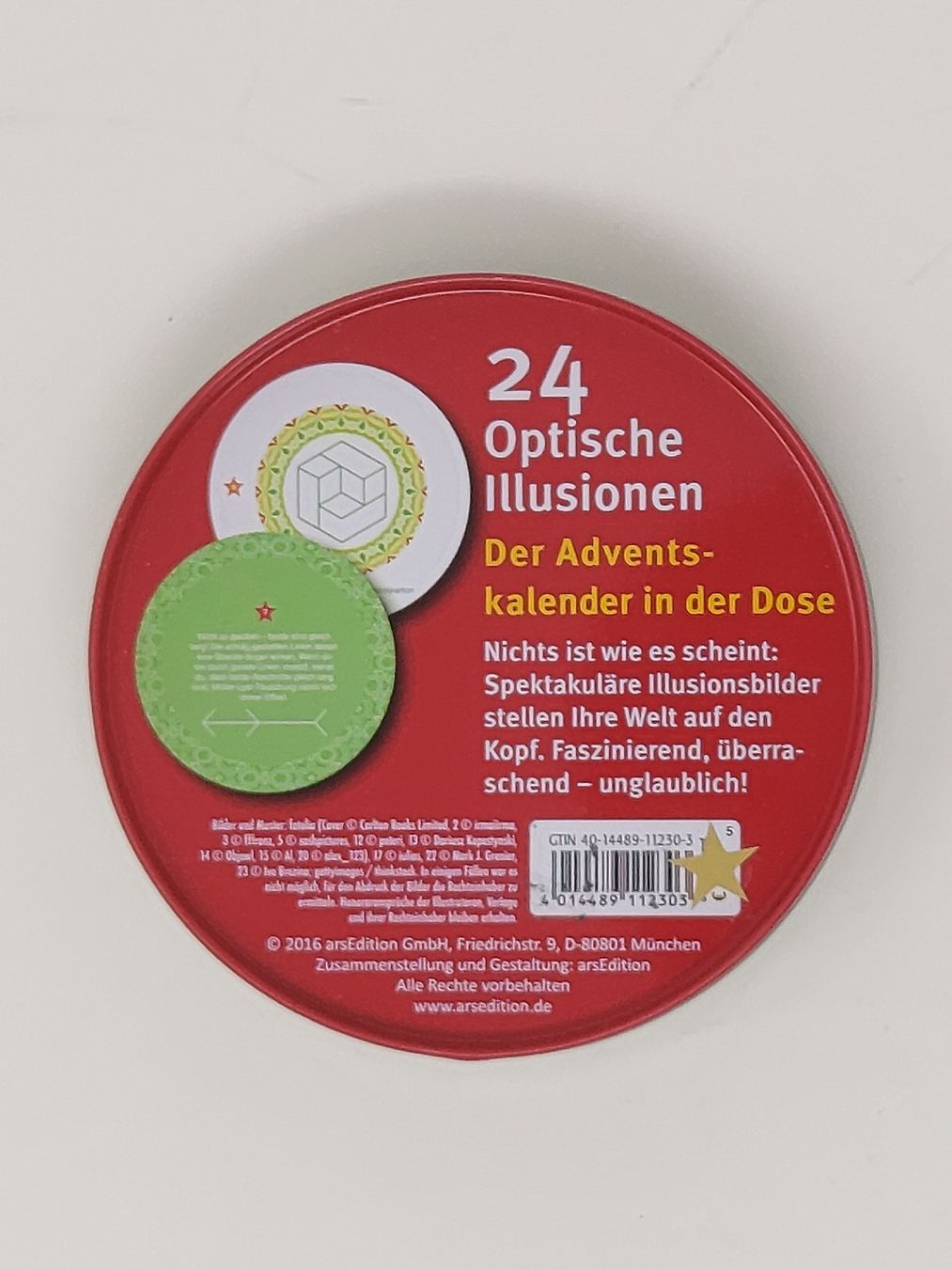 Kalender: Adventskalender 24 Optische Illusionen Dose – Gebraucht aus Meisterschwanden von phaus38 2