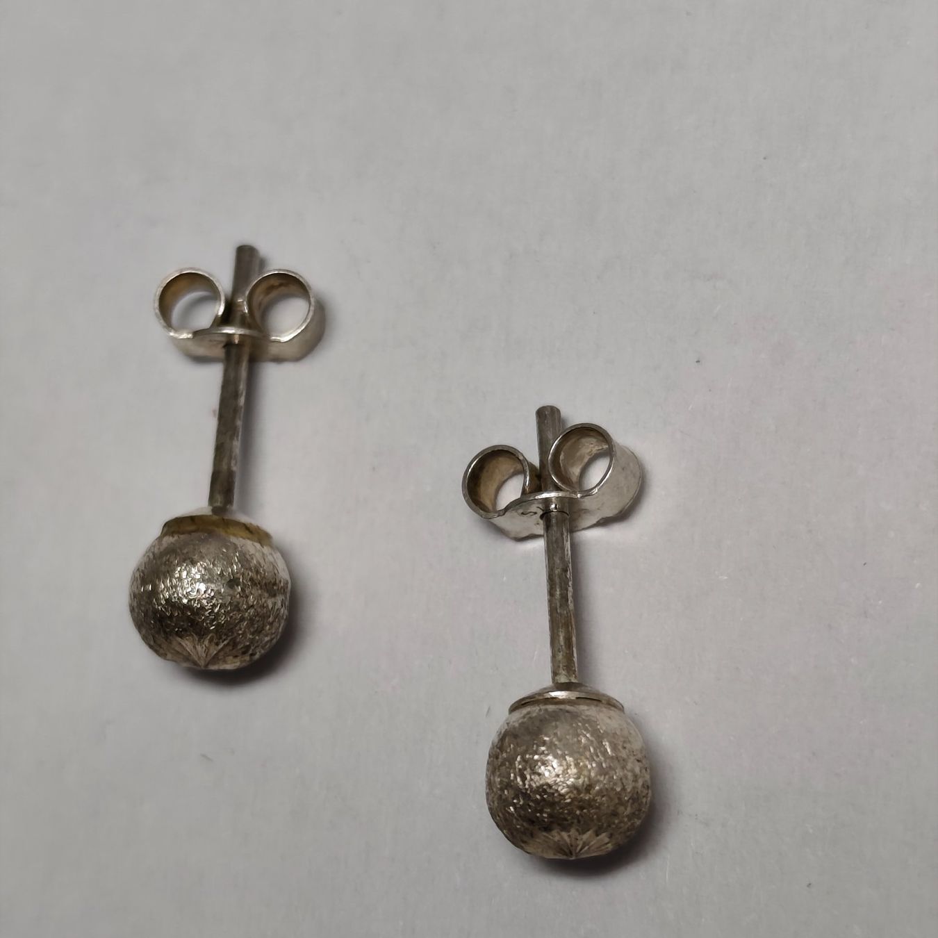 Ohrringe & -stecker: Vintage Silver silber Stud Earrings Boucles d'Oreilles #A4 – Gebraucht aus Châtelaine von Tropic.Watch2 5