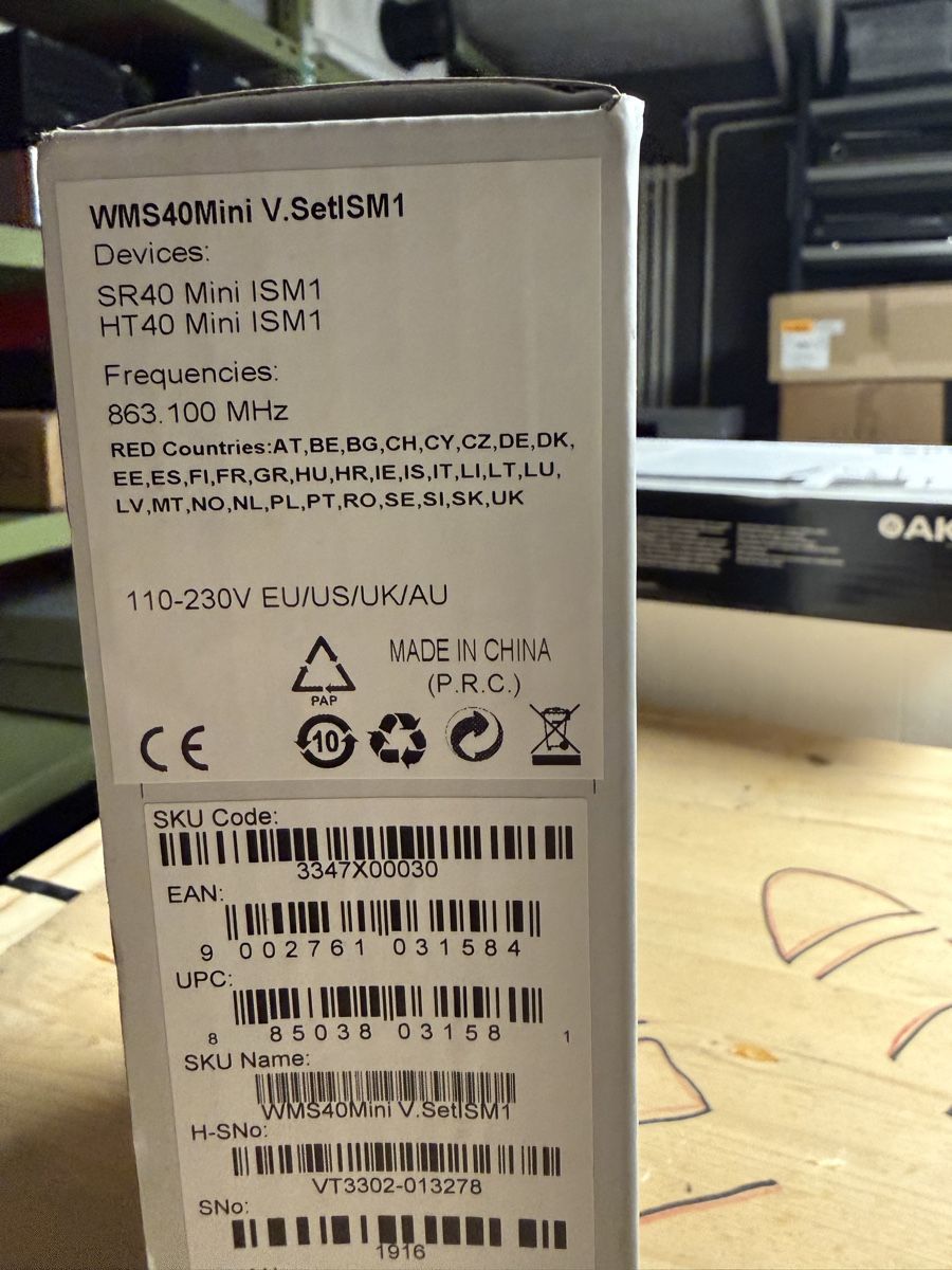 Akg Microphones: AKG wms 40 Mini wireless set neu – Neuf avec emballage d'origine à dietlikon par avspalinger 1