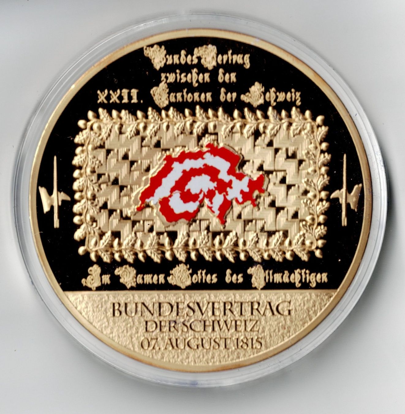 Medaillen: Bundesvertrag der Schweiz_07.August 1815 – Neu (gemäss Beschreibung) aus Hombrechtikon von Fraese01