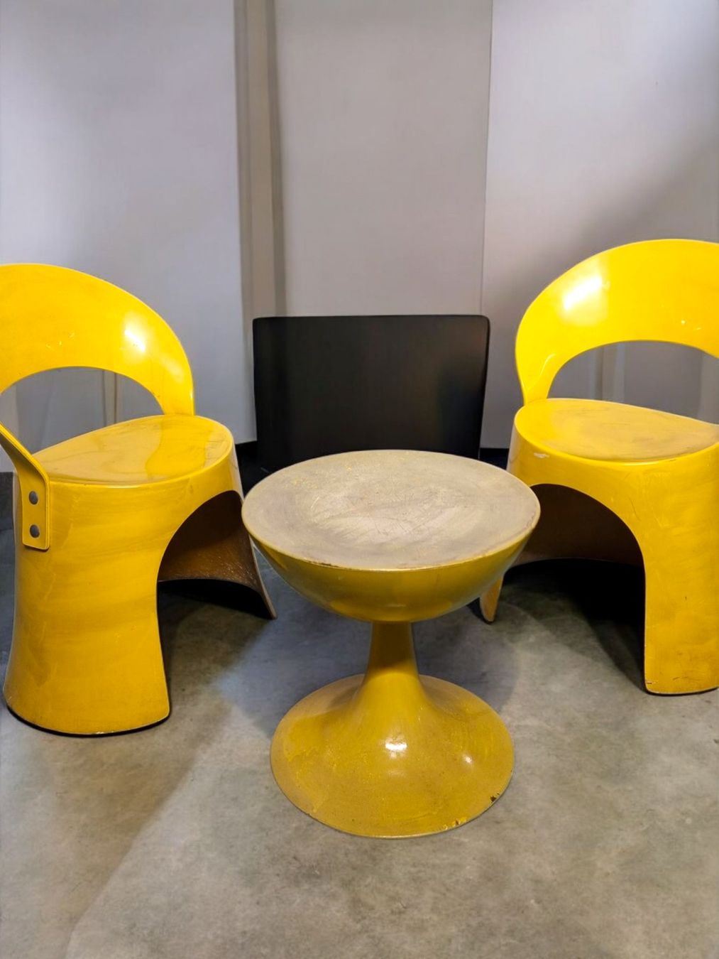 Sedie: Nanna Ditzel Space Age 1970 in Gelb – Usato da Zürich venduto da Zuerichparis08 1