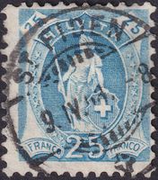 93A (Stehende) mit Vollstempel St.FIDEN (SG): 9.APR.1908