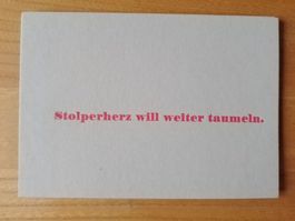 4 Postkarten in Bleisatz auf Graukarton inkl. Couvert NEU!