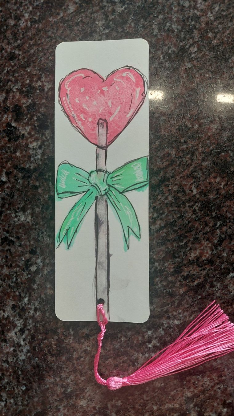 Sonstiges zum Sammeln & Seltenes: Handgemachtes Lesezeichen Lollipop – Neu (gemäss Beschreibung) aus Erlinsbach von pfunky