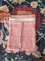 Portemonnaie Täschli Handgemacht Rot/Weiss Top Zustand