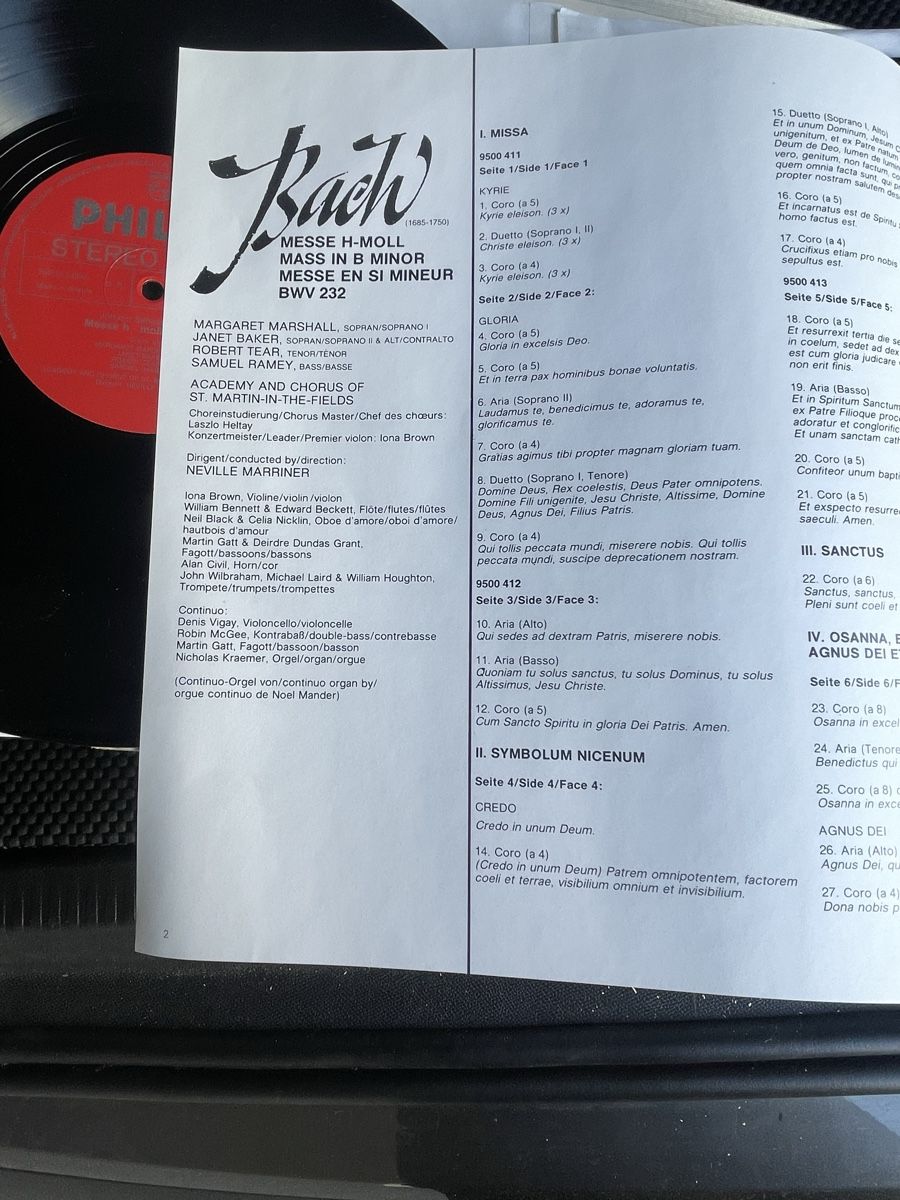 Dischi in vinile: Bach - Messe h-moll - Vinyl Schallplatten – Usato da Ibach venduto da brunnen55 3