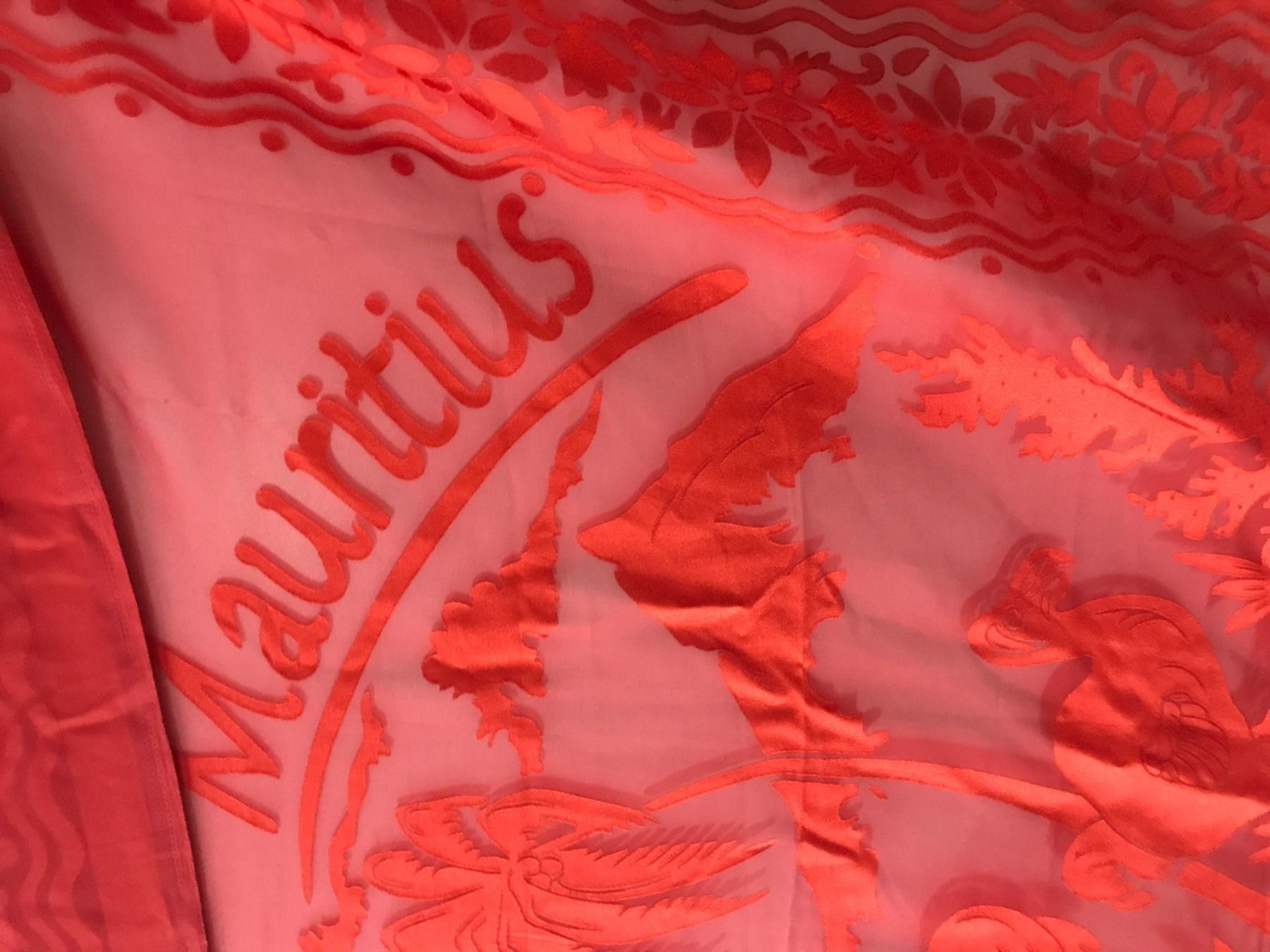 Foulard & Sciarpe: Rotes Mauritius Strandtuch 110x180cm – Usato da Guntershausen venduto da Gloominati 1