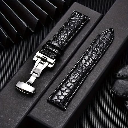 Bracelet de montre en cuir de veau souple 20 mm  unisex