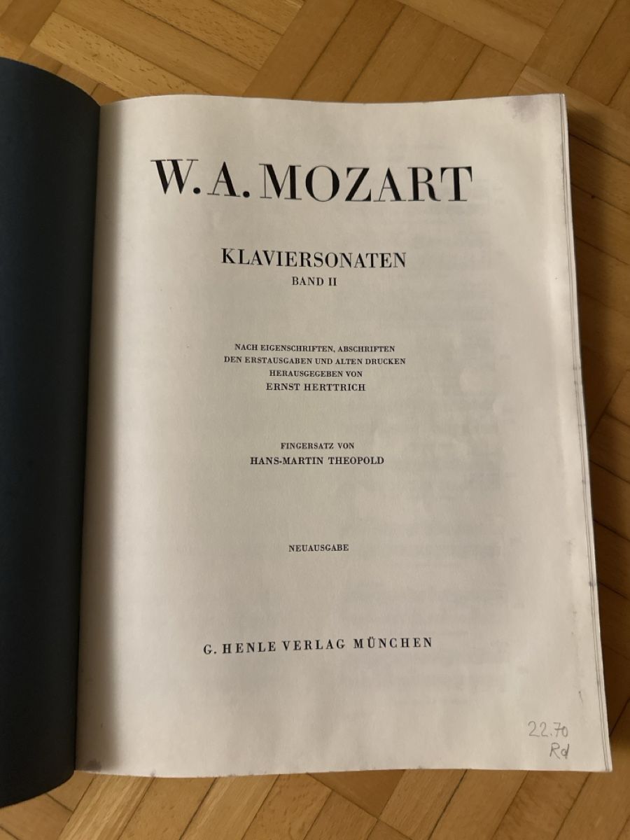 Libri: Mozart Klaviersonaten – Usato da Urdorf venduto da robobespannung 1