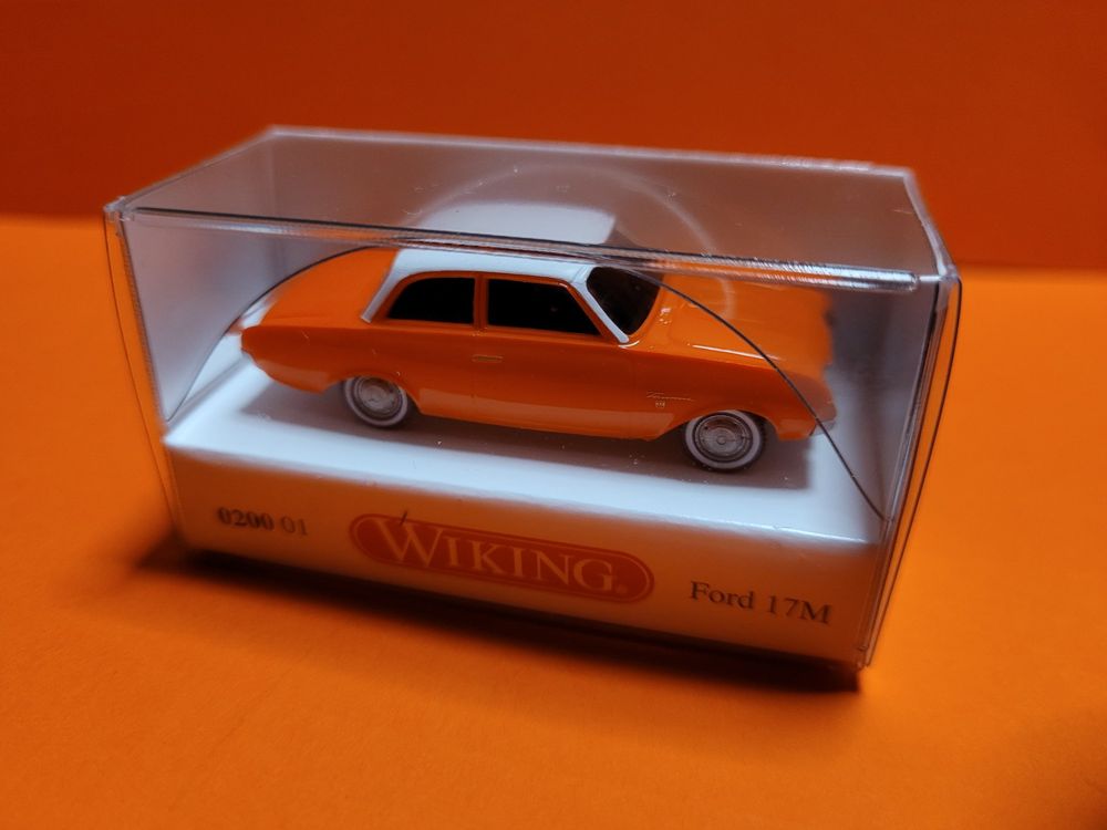 Voiture Miniature WIKING - Ford Capri Orange - Échelle 1/87 - Occasion