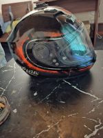 Motorradhelm Nolan schwarz rot mit Visier gebraucht