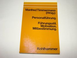 Buch Personalführung, Manfred Timmermann 1977