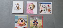 9 cartes de vœux GRUSSKARTEN CHIENS avec enveloppe NEW DOGS