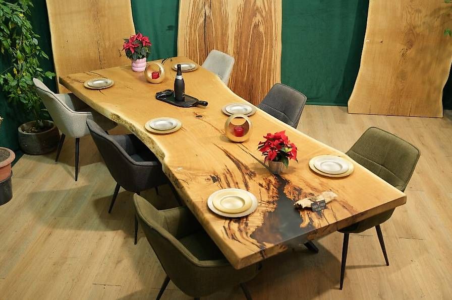 Tables: Eichenesstisch - Handgefertigt aus einer einzigen Baumscheib – D'occasion à Walchwil par Swissdesign_Haag 7