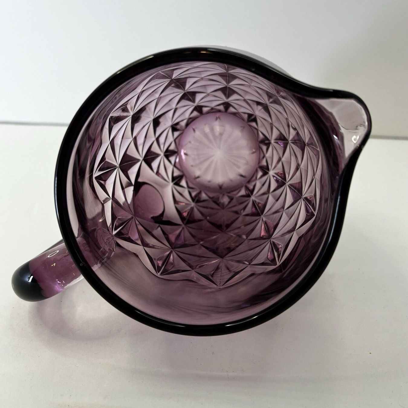 Caraffe: Glaskrug Violett Lila Glas Krug Karaffe – Usato da Wernetshausen venduto da fahrradohnebremsen 2