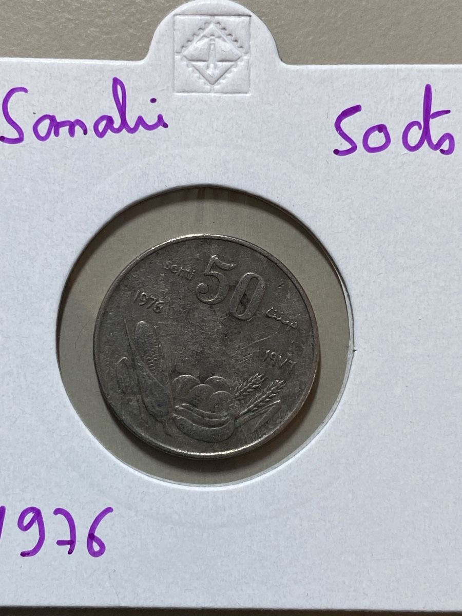 Tutti le monete: Somalie - 50 cents - 1976 – Usato da Payerne venduto da Mike1682