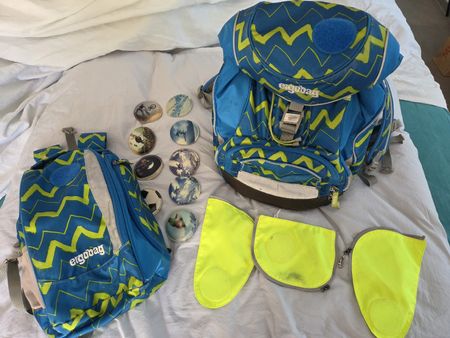 Ergobag Schulrucksack mit Turnseckli,Leuchtstreifen&Klettis