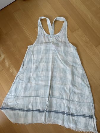Ewa y Walla ScKleid kariert weiss/hellblau One Size neuwerti