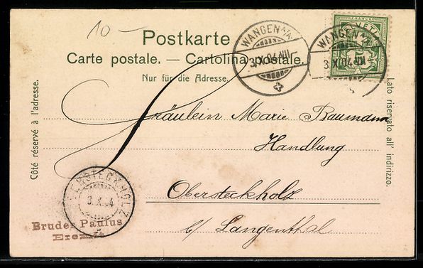 Cartes postales: Lithographie Solothurn, Einsiedelei – D'occasion à Berlin par bartko-reher 1
