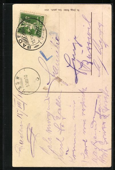 Cartes postales: Grusskarten-AK Baden, Totalansicht auf e – D'occasion à Berlin par bartko-reher 1