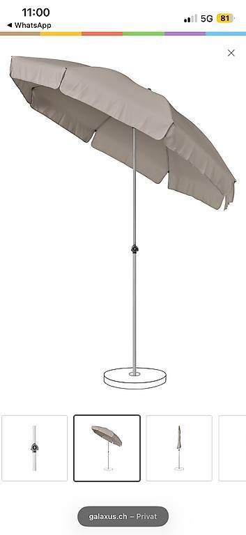 Glatz Ombrelloni: Sonnenschirm Suncomfort Glatz 180cm – Nuovo e nell'imballaggio originale da Dübendorf venduto da helenlisa 1