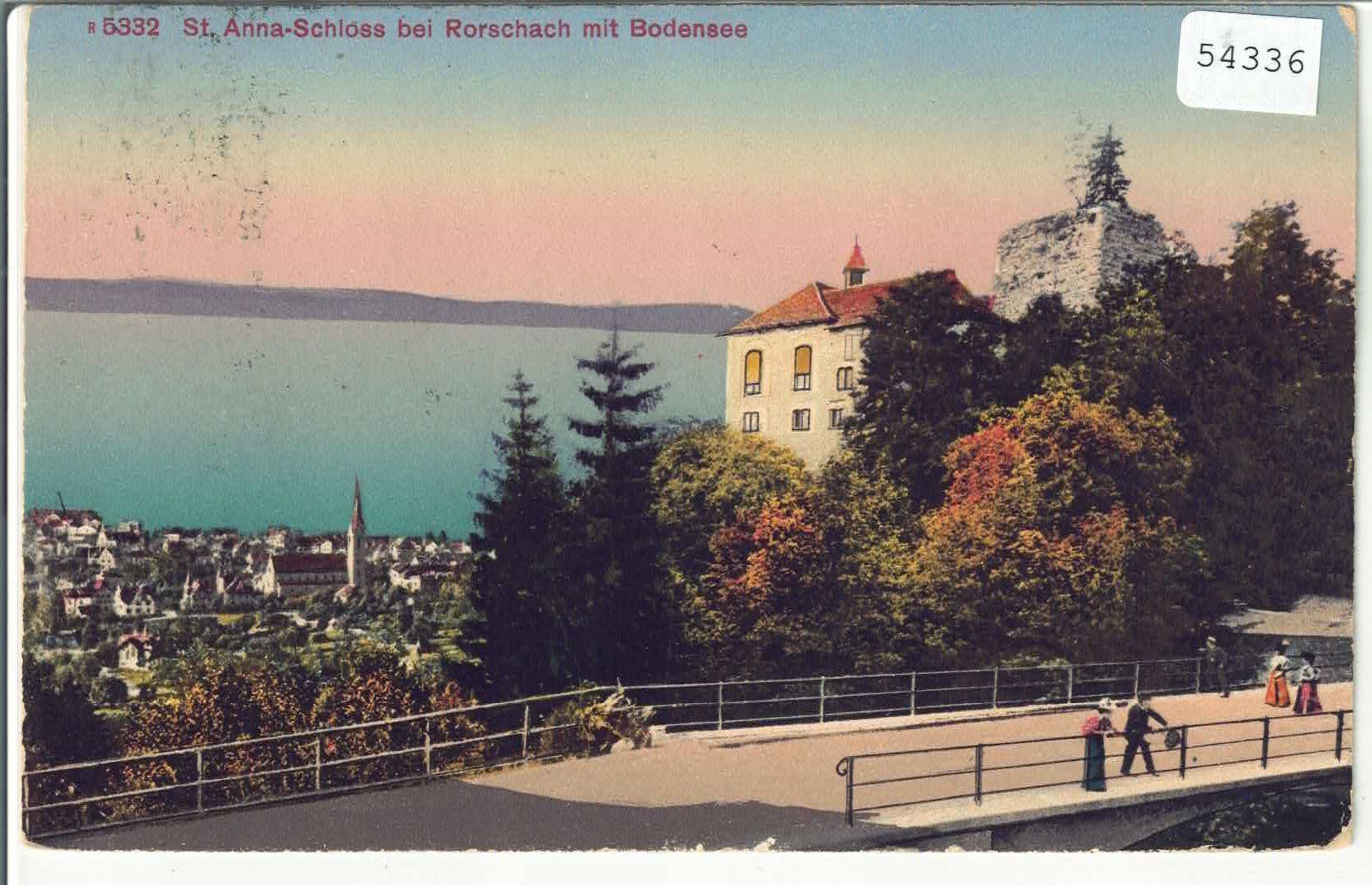 Cartoline postali: St. Annaschloss bei Rorschach mit Bodensee - Litho – Usato da Ettingen venduto da Kartenplanet