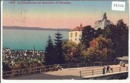 St. Annaschloss bei Rorschach mit Bodensee - Litho