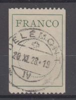 Etiquette Franco n° 2 oblitéré 250.--