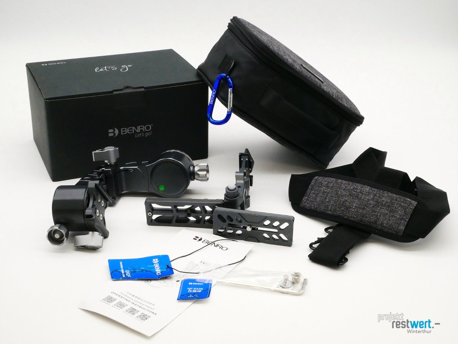 Benro Treppiedi & Teste: BENRO GH2F Gimbal Kopf (Faltbar) – Nuovo (secondo la descrizione) da Winterthur venduto da Restwert_Winterthur