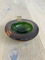 Schale grün Glas Vintage Deko Murano 60er 70er Jahre