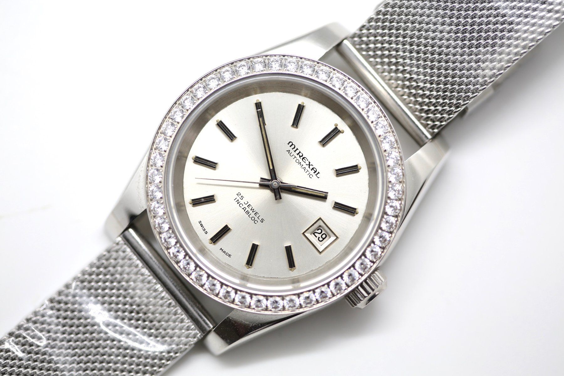 Mirexal Orologi: Mirexal Automatik 39mm mit Steinenlünette – Usato da Reinach BL venduto da Han-Numismatik 1