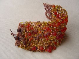 Wunderschöner Schmuck - Beadwork "breites Armband"
