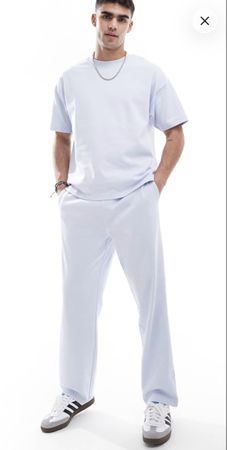 Herren Trainingsanzug New Look Grösse L hellblau 