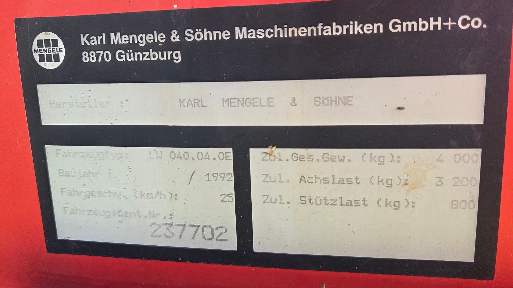 Mengele Rimorchi: Ladewagen Mengele Garant 330 – Usato da Kirchberg venduto da 1Buri1 9