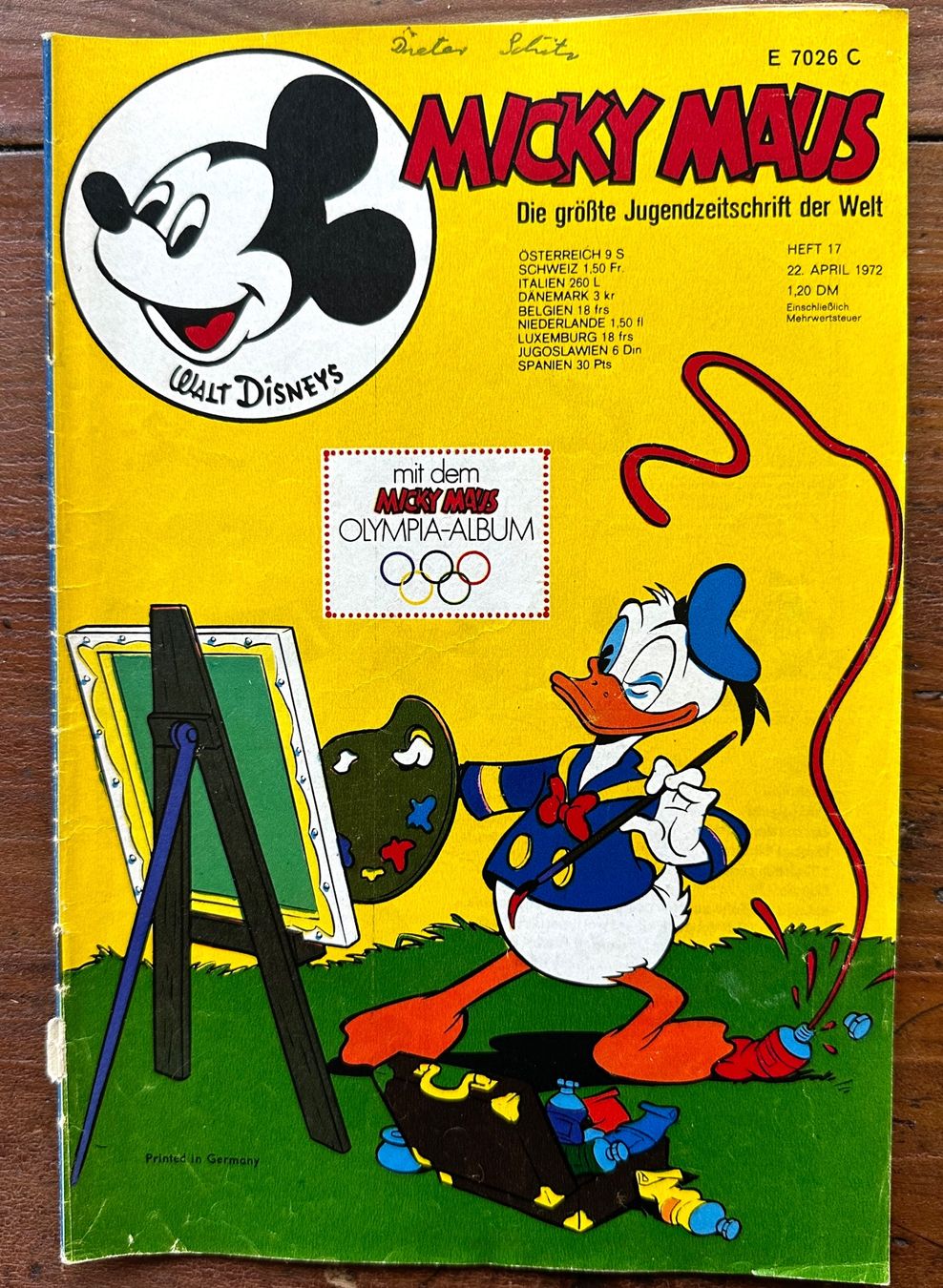 Comics: Micky Maus Nr. 17   22.4.1972, hunderte Comics ab 1.- – Gebraucht aus Seltisberg von quadartswiss