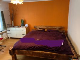 Massiv Balkenbett 180x200 Hand made