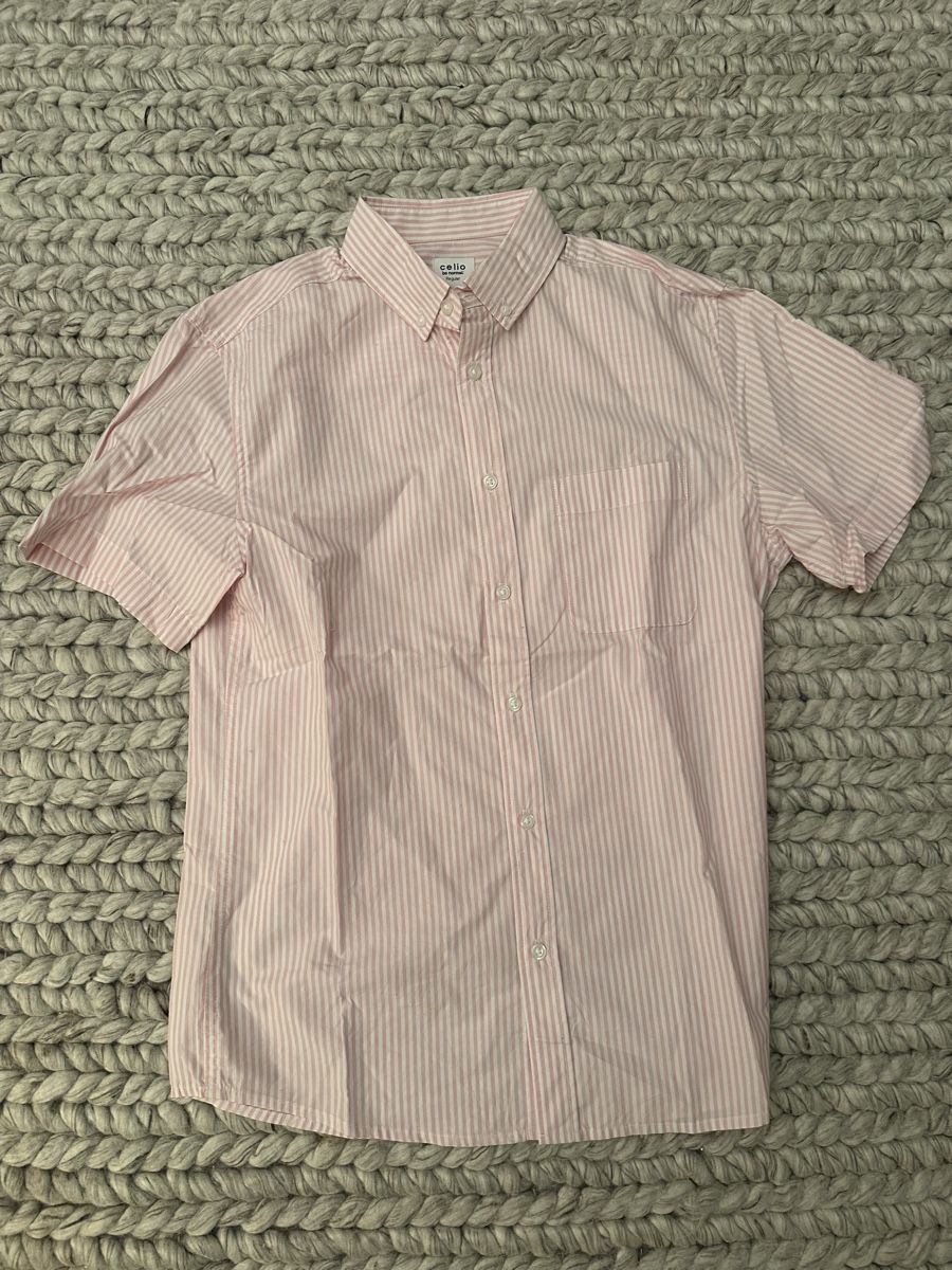 Camicie: Celio Hemd, Gr. S, rosa-weiss gestreift – Nuovo (secondo la descrizione) da Willisau venduto da Fredy_08