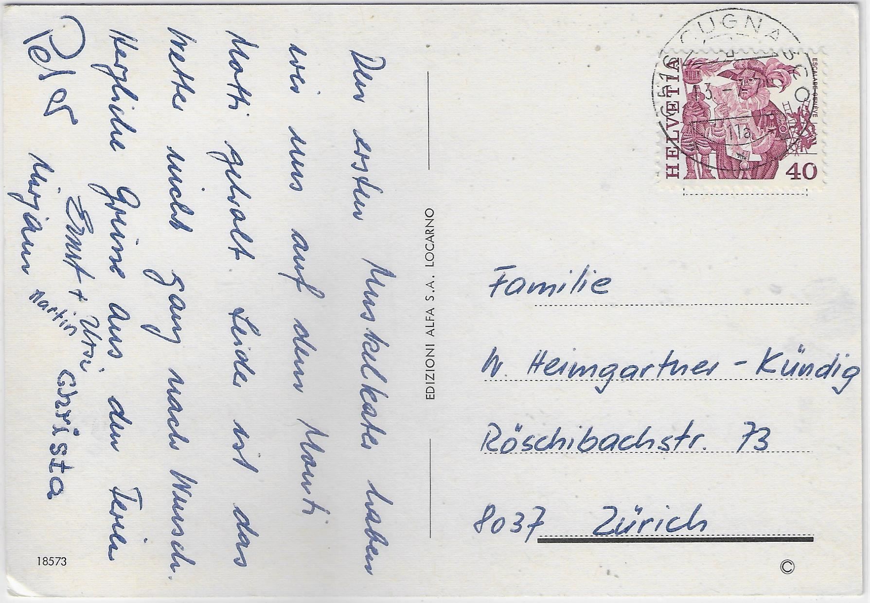 Cartoline postali: Cugnasco - Multiview – Usato da Ettingen venduto da Kartenplanet 1