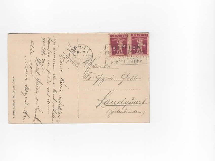 Cartoline postali: Hilterfingen, Dorfpartie – Usato da Buchs AG venduto da Baerfisch 1