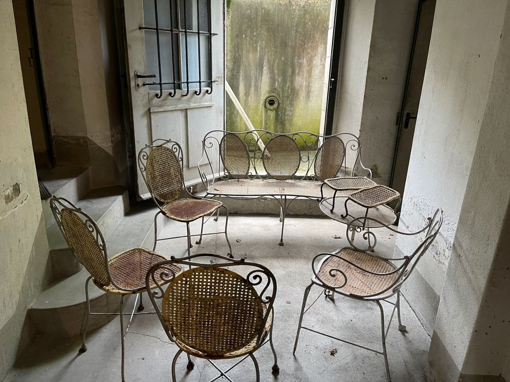 Antike Gartenmöbel, Eisen von 1918, aus Villa Kaufen auf Ricardo